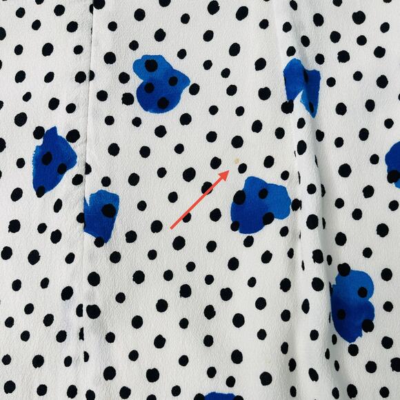 BOSS White Polka Dot Blue Desmala Dress Size US 8/M - Picture 6 of 8